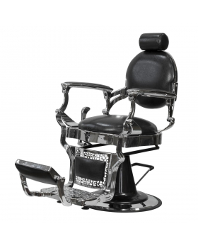 Кресло мужское барбер "Ричард" хромированный каркас