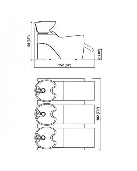 Мойка парикмахерская "FLATIRON E 3P"