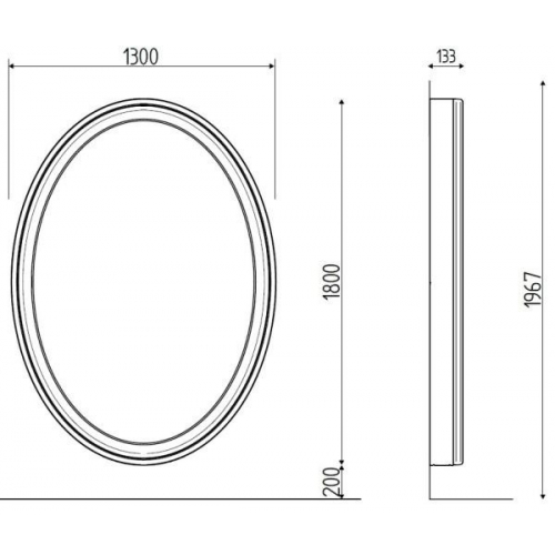 Зеркало парикмахерское "VISIONHAIR a parete"