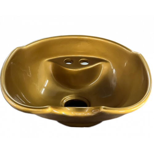 Парикмахерская глубокая раковина SUN&SPA "БРОСС" золотая + СЛИВ