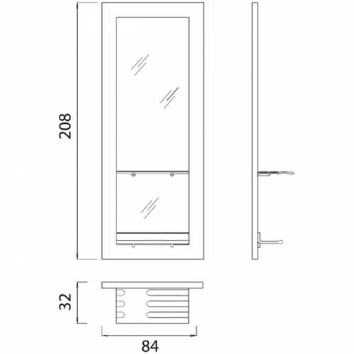 Зеркало парикмахерское "Black Edo"