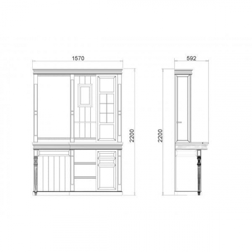 Мужское зеркало барбер "БОСТОН XL Портал"
